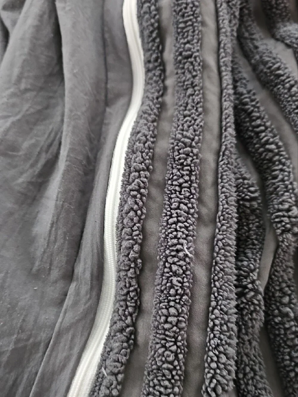 Textured Stripe Accent Comforter - Gray